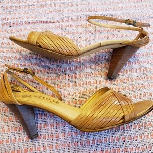 Eclisse tan strappy heels